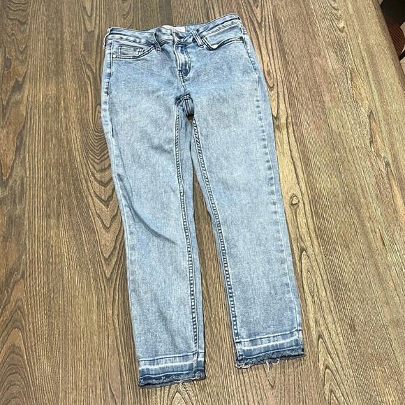 Calvin Klein Jeans Denim - Calvin Klein Jeans Ankle Skinny Denim Mid Rise Stretch Light Wash Blue Size 4